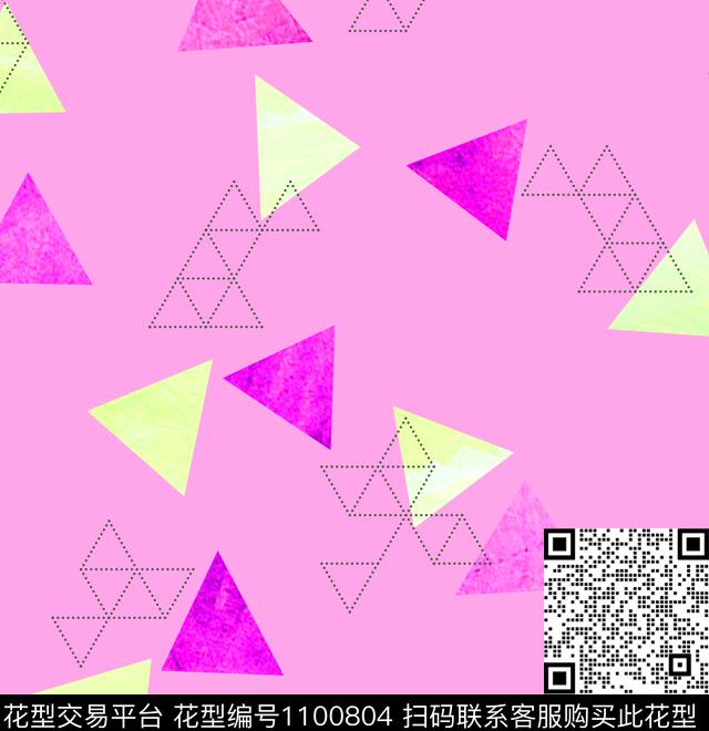 1126-3.jpg - 1100804 - 几何 大牌风 三角型 - 传统印花花型 － 女装花型设计 － 瓦栏