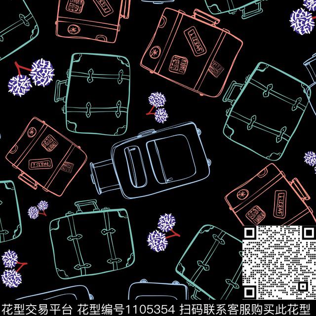 Y145.jpg - 1105354 - 数码花型 童装 行李箱 - 数码印花花型 － 童装花型设计 － 瓦栏
