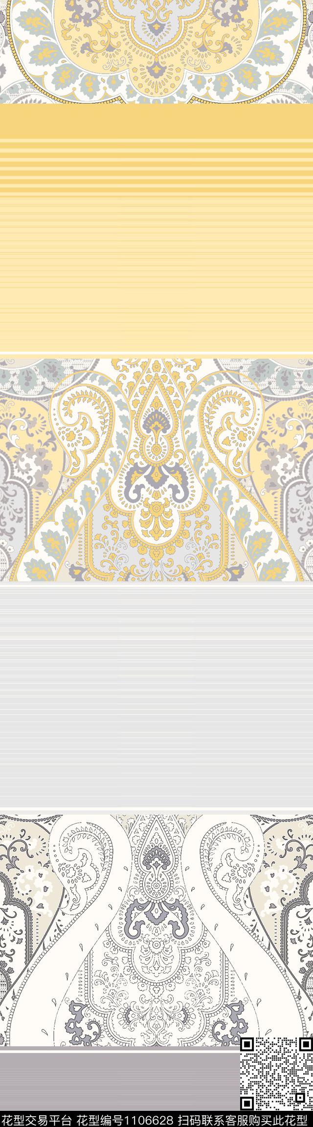 H000223.jpg - 1106628 - 古典花纹 佩斯利 欧洲 - 数码印花花型 － 女装花型设计 － 瓦栏