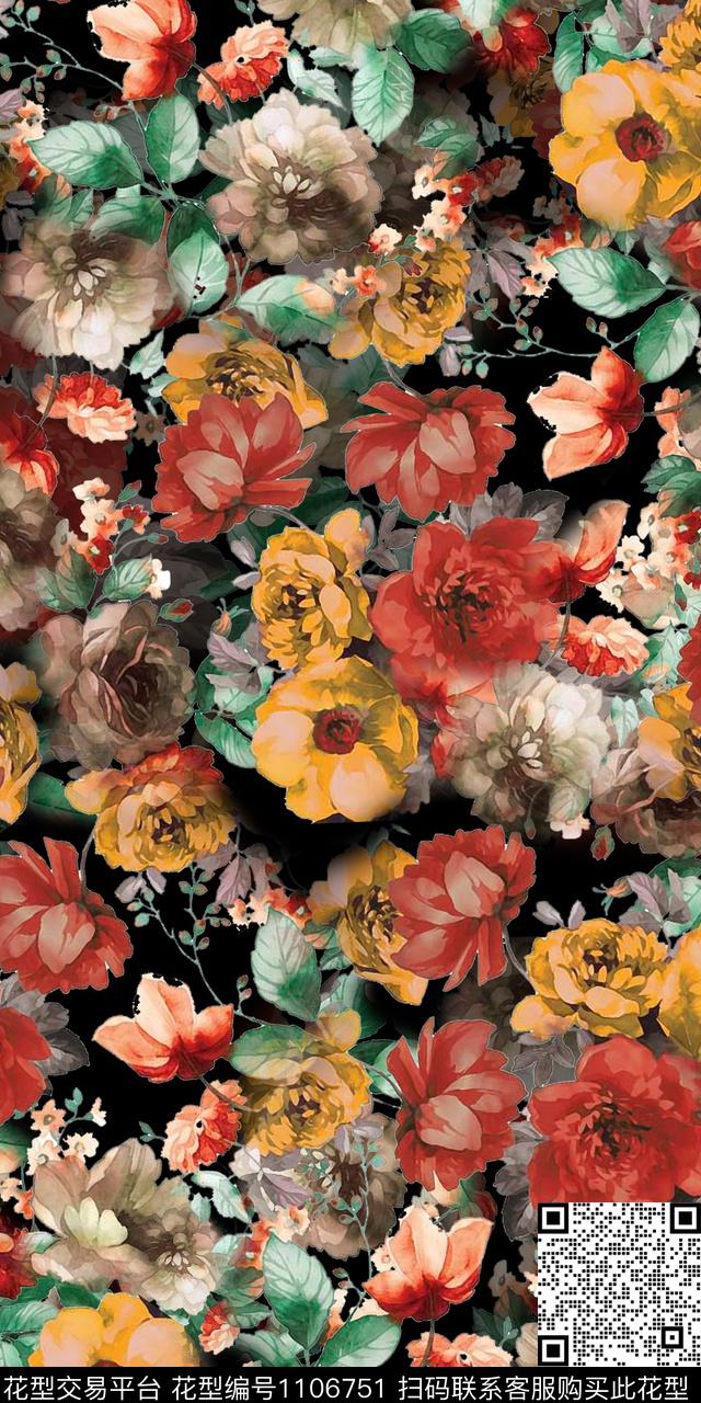 180810-2.jpg - 1106751 - 数码花型 大牌风 花卉 - 数码印花花型 － 女装花型设计 － 瓦栏