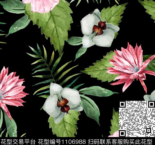 1261-3.jpg - 1106988 - 花卉 欧洲 数码花型 - 传统印花花型 － 女装花型设计 － 瓦栏