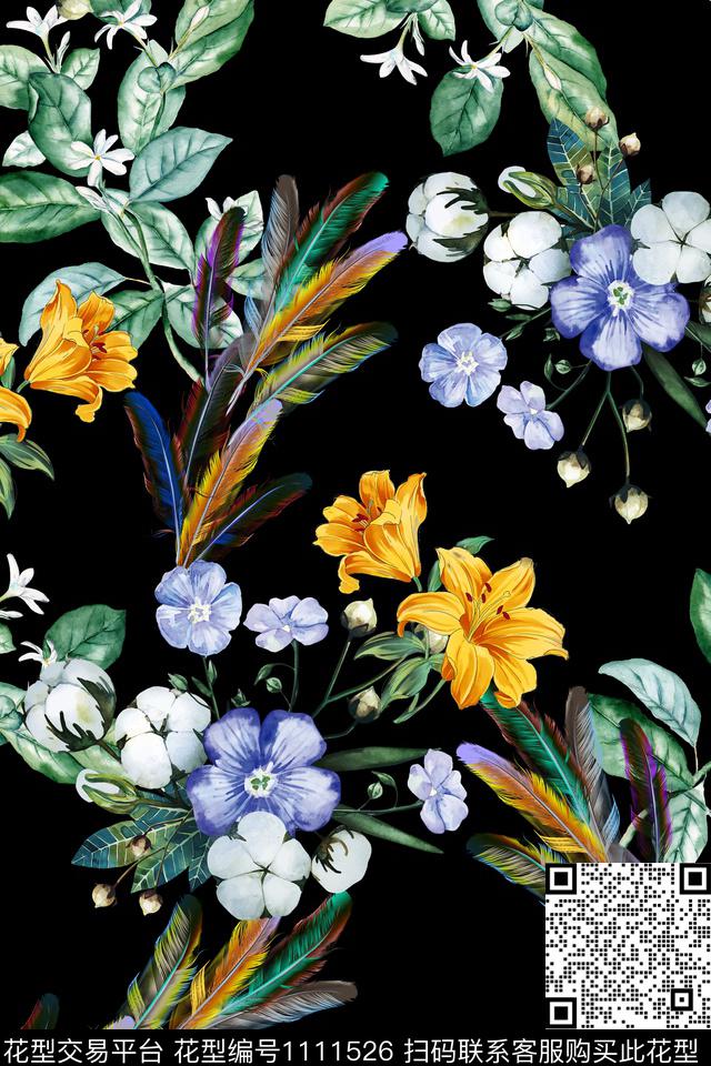 139.jpg - 1111526 - 休闲 数码花型 花卉 - 数码印花花型 － 女装花型设计 － 瓦栏