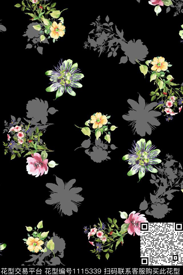 576.jpg - 1115339 - 数码花型 满版散花 小碎花 - 数码印花花型 － 女装花型设计 － 瓦栏