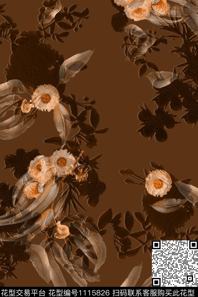 a0113.jpg - 1115826 - 女装 花卉 叠影 - 传统印花花型 － 女装花型设计 － 瓦栏