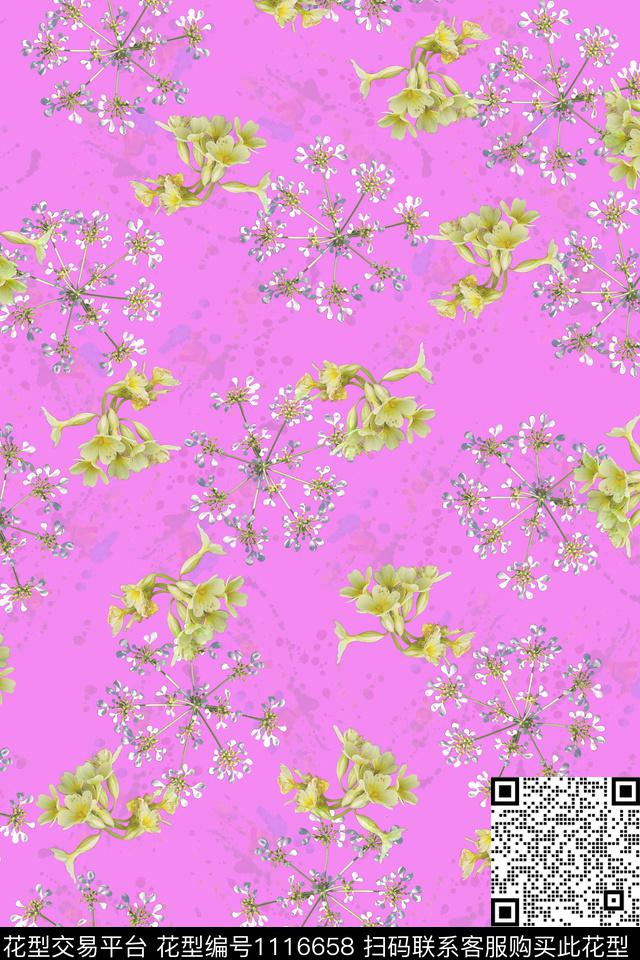 pj168.jpg - 1116658 - 数码花型 小碎花 定位花 - 数码印花花型 － 女装花型设计 － 瓦栏