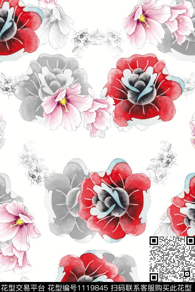 WL (6).jpg - 1119845 - 手绘花卉 数码花型 小碎花 - 数码印花花型 － 女装花型设计 － 瓦栏