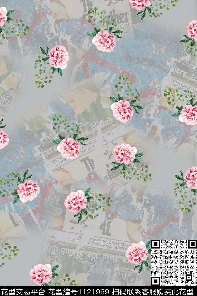 瓦 (5).jpg - 1121969 - 数码花型 花卉 满版散花 - 数码印花花型 － 女装花型设计 － 瓦栏