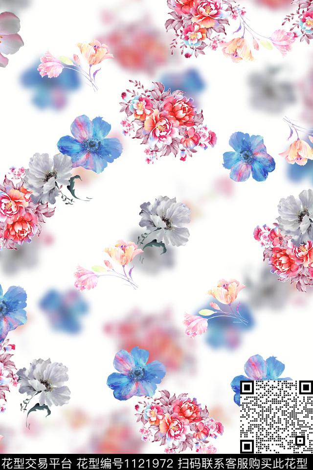 瓦 (7).jpg - 1121972 - 数码花型 花卉 满版散花 - 数码印花花型 － 女装花型设计 － 瓦栏
