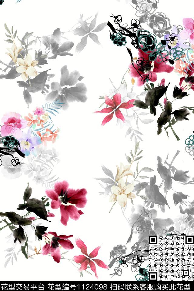 3 (2).jpg - 1124098 - 手绘花卉 小碎花 数码花型 - 数码印花花型 － 女装花型设计 － 瓦栏