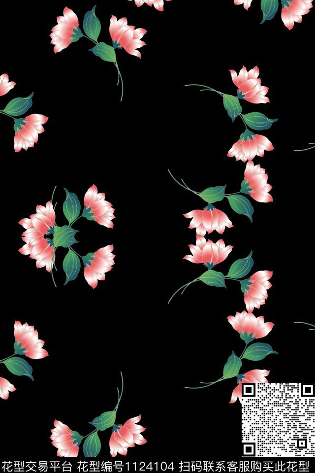 3 (8).jpg - 1124104 - 手绘花卉 小碎花 数码花型 - 数码印花花型 － 女装花型设计 － 瓦栏