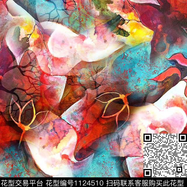 2.jpg - 1124510 - 抽象 花卉 3D立体 - 数码印花花型 － 女装花型设计 － 瓦栏