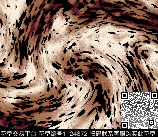 8092708.jpg - 1124872 - 动物 豹纹 大牌风 - 传统印花花型 － 女装花型设计 － 瓦栏