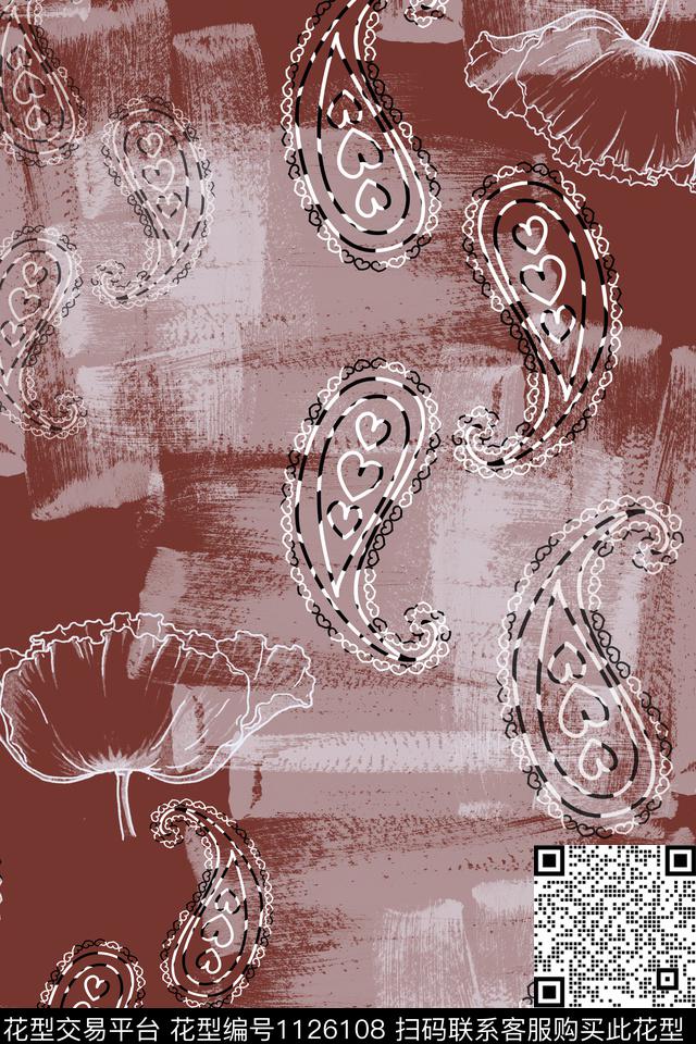 181011- psl-2-2.jpg - 1126108 - 风格化花卉 佩斯利 佩斯里图案 - 数码印花花型 － 女装花型设计 － 瓦栏