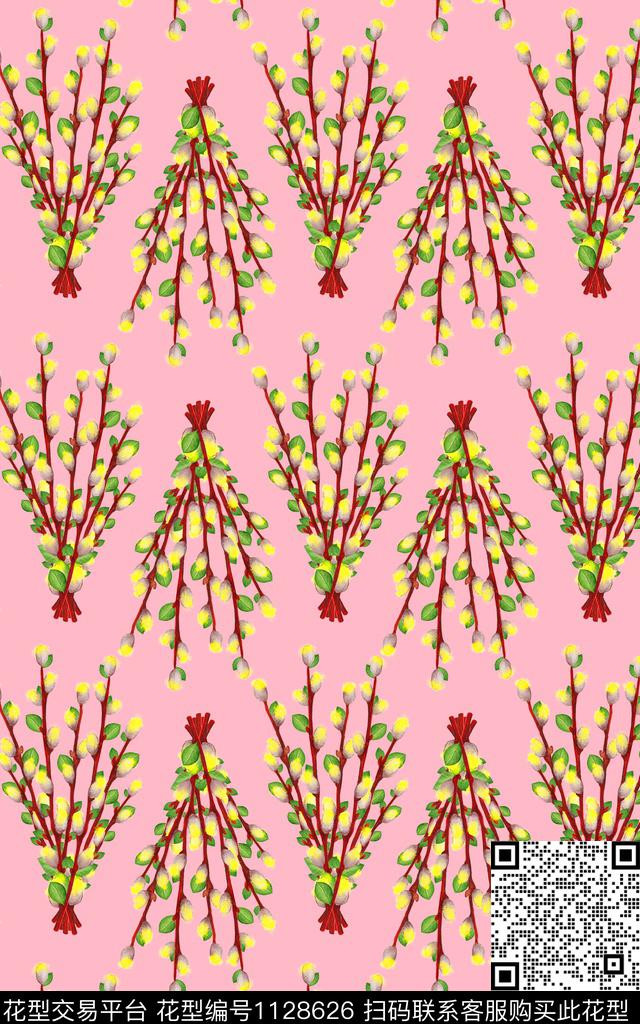yc1-10--.jpg - 1128626 - 花卉 抽象 树枝 - 数码印花花型 － 女装花型设计 － 瓦栏