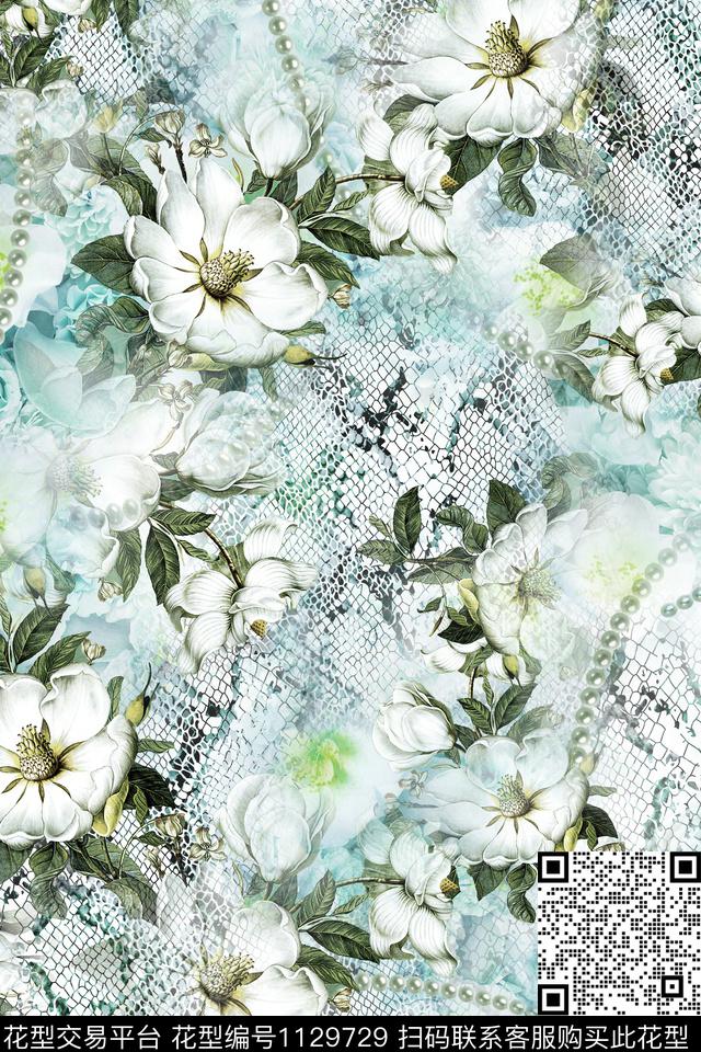 1809201.jpg - 1129729 - 花卉 女装 数码花型 - 数码印花花型 － 女装花型设计 － 瓦栏