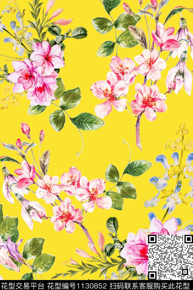 181014A-2.jpg - 1130852 - 数码花型 女装 花卉 - 数码印花花型 － 女装花型设计 － 瓦栏