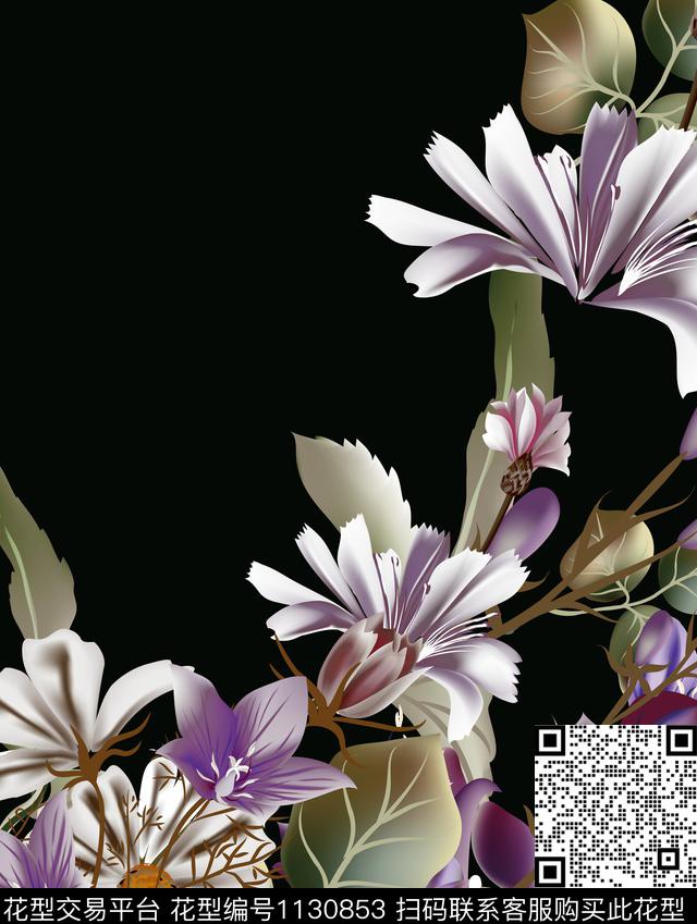 d100.jpg - 1130853 - 数码花型 定位花 位图 - 数码印花花型 － 女装花型设计 － 瓦栏