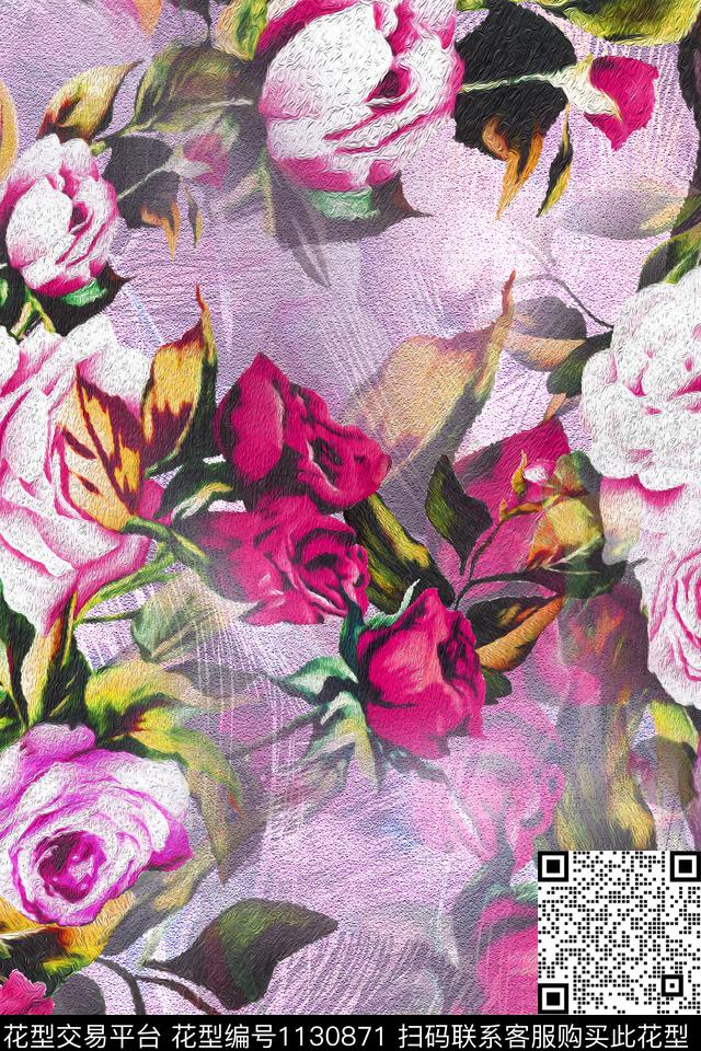 1810146-2.jpg - 1130871 - 数码花型 女装 花卉 - 传统印花花型 － 女装花型设计 － 瓦栏