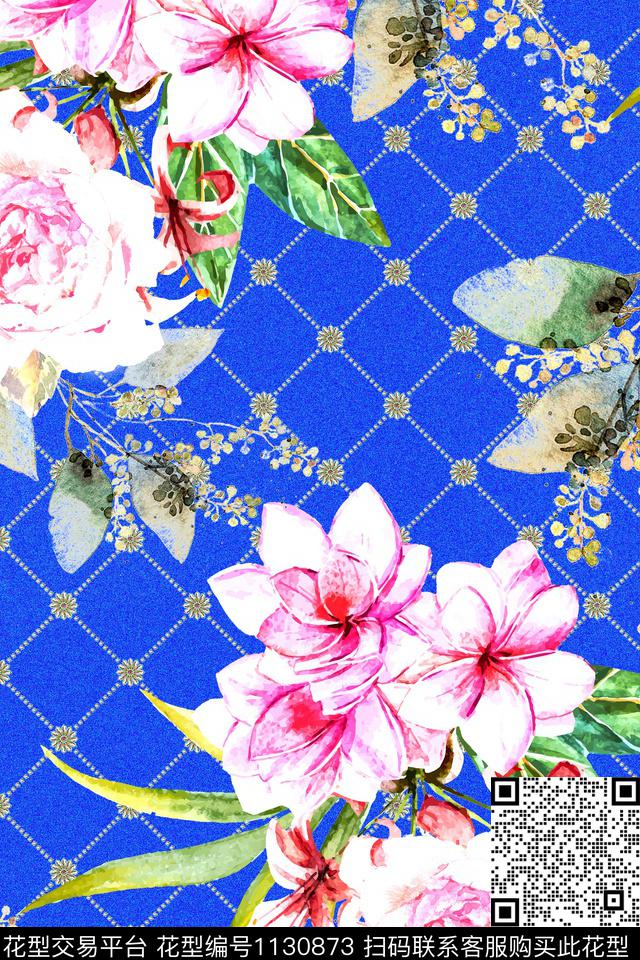 1810148.jpg - 1130873 - 数码花型 女装 花卉 - 数码印花花型 － 女装花型设计 － 瓦栏