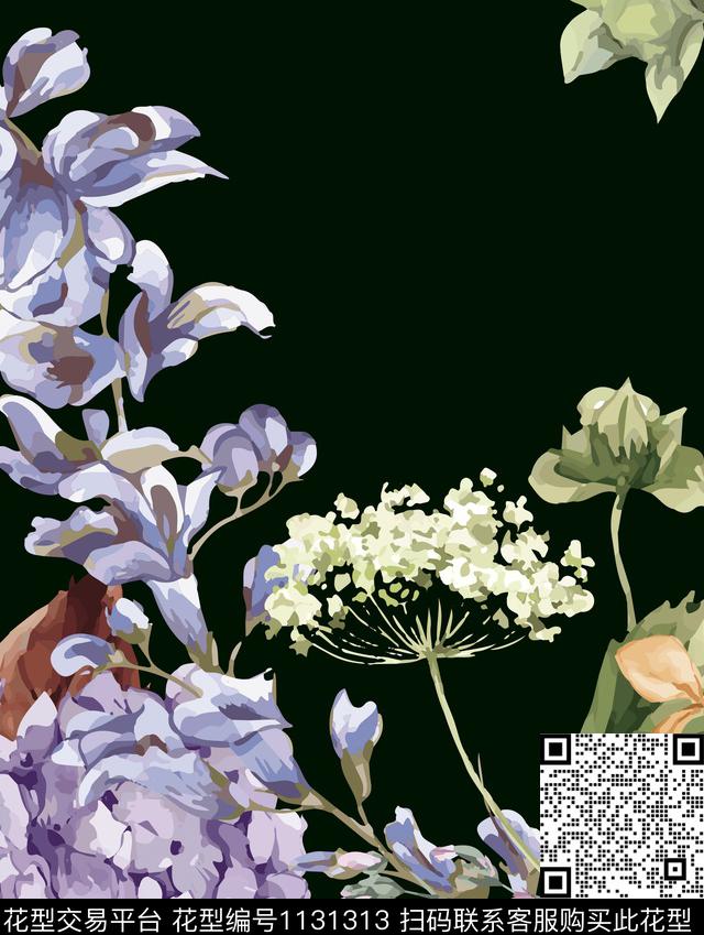 d105.jpg - 1131313 - 数码花型 定位花 热带花型 - 数码印花花型 － 女装花型设计 － 瓦栏