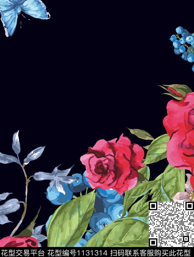 d106.jpg - 1131314 - 数码花型 定位花 热带花型 - 数码印花花型 － 女装花型设计 － 瓦栏
