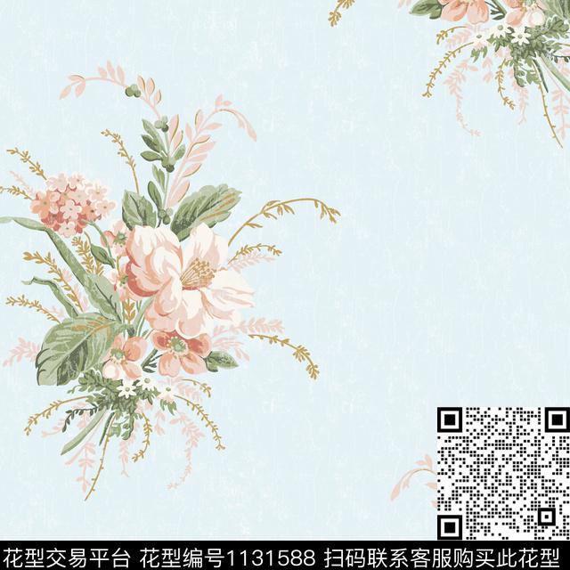 梦娜.jpg - 1131588 - 复古 英式花卉 手绘画卉 - 传统印花花型 － 窗帘花型设计 － 瓦栏