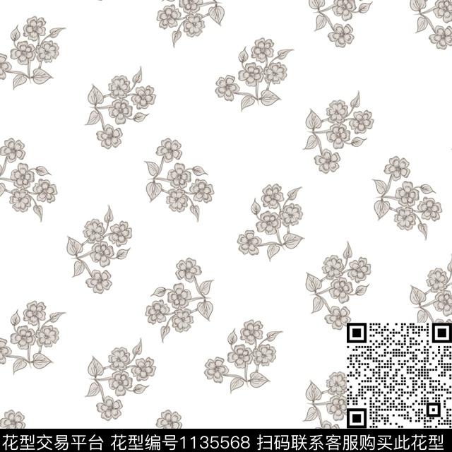 x-12.jpg - 1135568 - 手绘花卉 素雅 数码花型 - 数码印花花型 － 女装花型设计 － 瓦栏