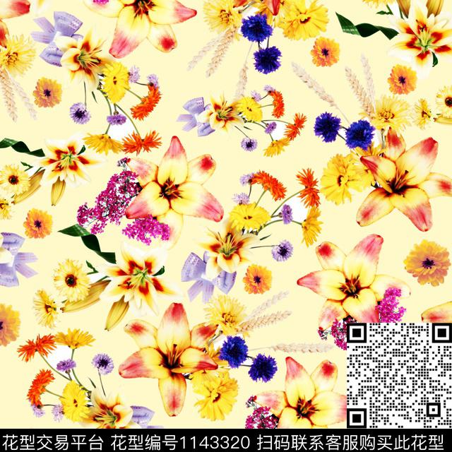 WL180722.jpg - 1143320 - 绿植树叶 小碎花 花卉 - 数码印花花型 － 女装花型设计 － 瓦栏