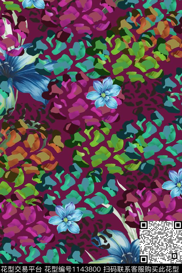 20181112004.jpg - 1143800 - 大牌风 抽象 数码花型 - 数码印花花型 － 女装花型设计 － 瓦栏