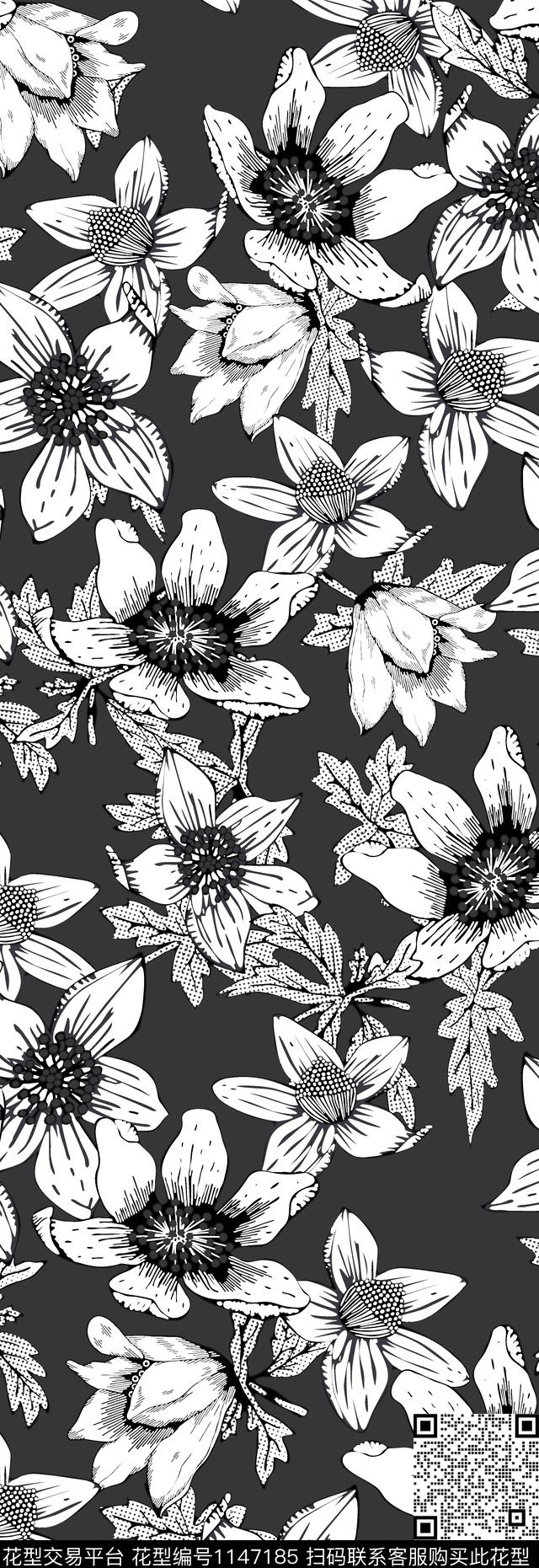 jd796.jpg - 1147185 - 秋冬花型 花卉 线条花卉 - 传统印花花型 － 女装花型设计 － 瓦栏