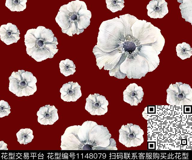 ES1128-2.jpg - 1148079 - 大牌风 春夏花型 水彩花卉 - 传统印花花型 － 女装花型设计 － 瓦栏