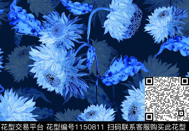 1135-2.jpg - 1150811 - 数码花型 雪纺 花卉 - 数码印花花型 － 女装花型设计 － 瓦栏
