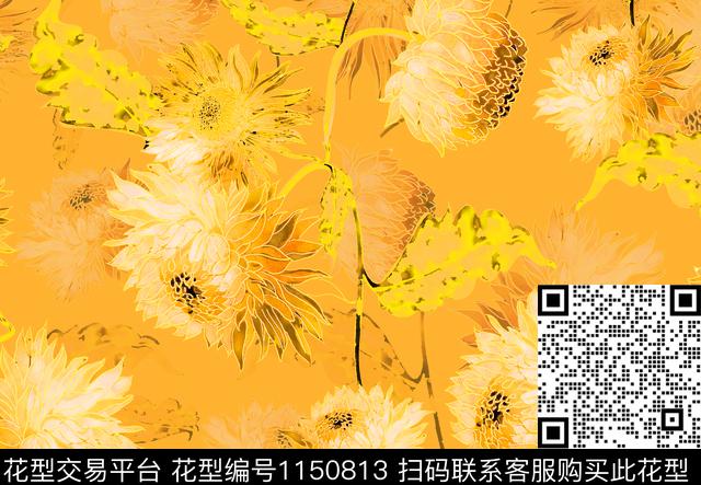 1135-6.jpg - 1150813 - 数码花型 雪纺 花卉 - 数码印花花型 － 女装花型设计 － 瓦栏