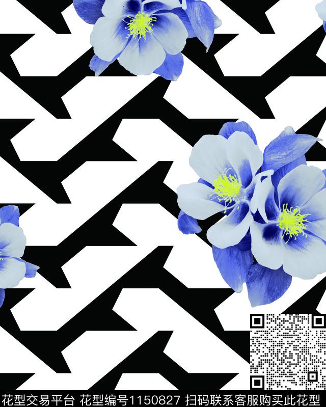 1146.jpg - 1150827 - 春夏花型 大牌风 几何 - 传统印花花型 － 女装花型设计 － 瓦栏