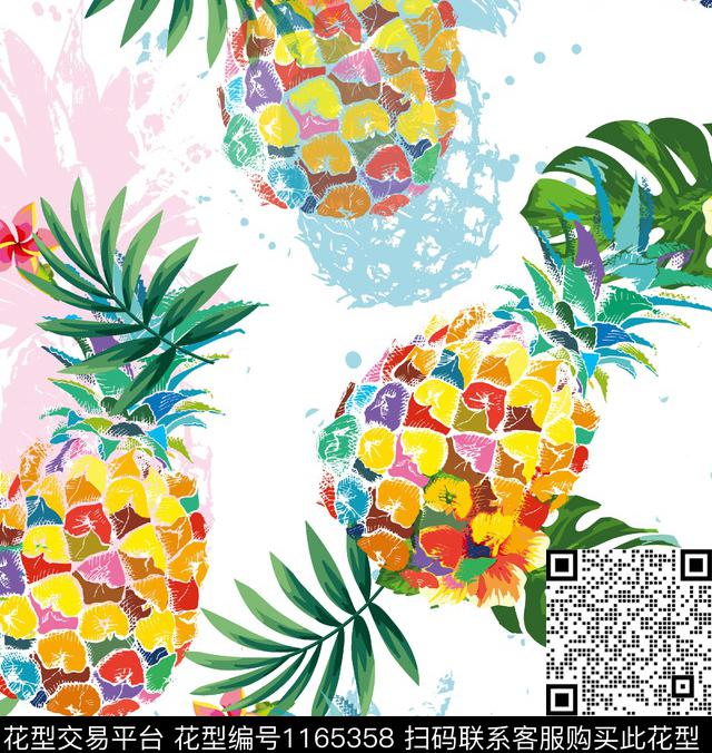 XM-1817-1.jpg - 1165358 - 水果 趣味水果印花 俏皮水果印花 - 数码印花花型 － 女装花型设计 － 瓦栏