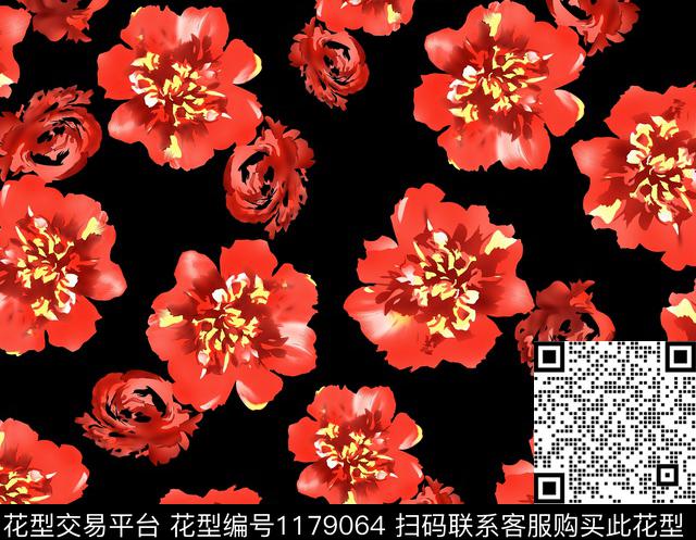 b-1.jpg - 1179064 - 大牌风 传统花型 几何花卉 - 传统印花花型 － 女装花型设计 － 瓦栏