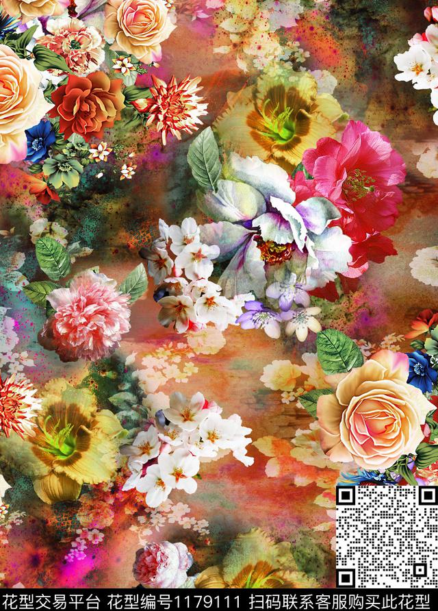 4Yd14.jpg - 1179111 - 抽象 花卉 大牌风 - 数码印花花型 － 女装花型设计 － 瓦栏