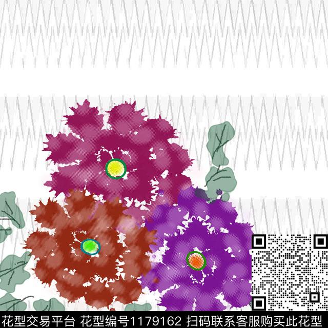 87.jpg - 1179162 - 抽象 手绘 花卉 - 数码印花花型 － 女装花型设计 － 瓦栏