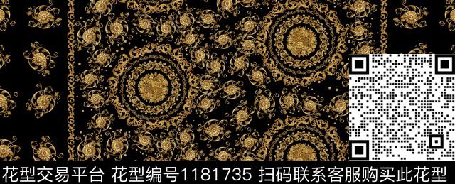 1057.jpg - 1181735 - 宫廷风 VERSACE 欧式定位花 - 传统印花花型 － 女装花型设计 － 瓦栏