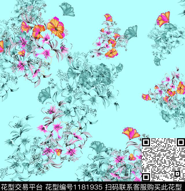 49-2.jpg - 1181935 - 数码花型 女装 花卉 - 数码印花花型 － 女装花型设计 － 瓦栏
