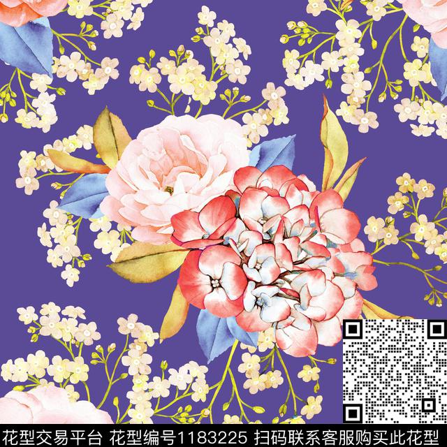 2019030701.jpg - 1183225 - 数码花型 女装 花卉 - 数码印花花型 － 女装花型设计 － 瓦栏