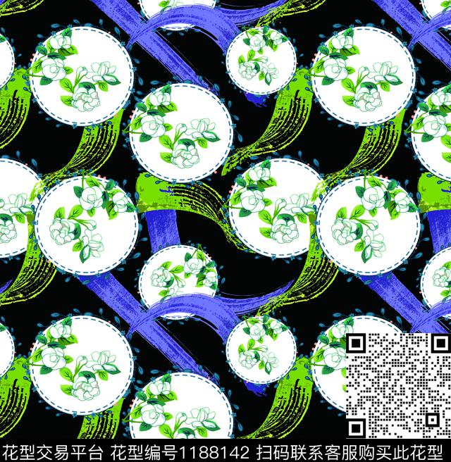 t-57.jpg - 1188142 - 数码花型 花卉 大牌风 - 数码印花花型 － 女装花型设计 － 瓦栏