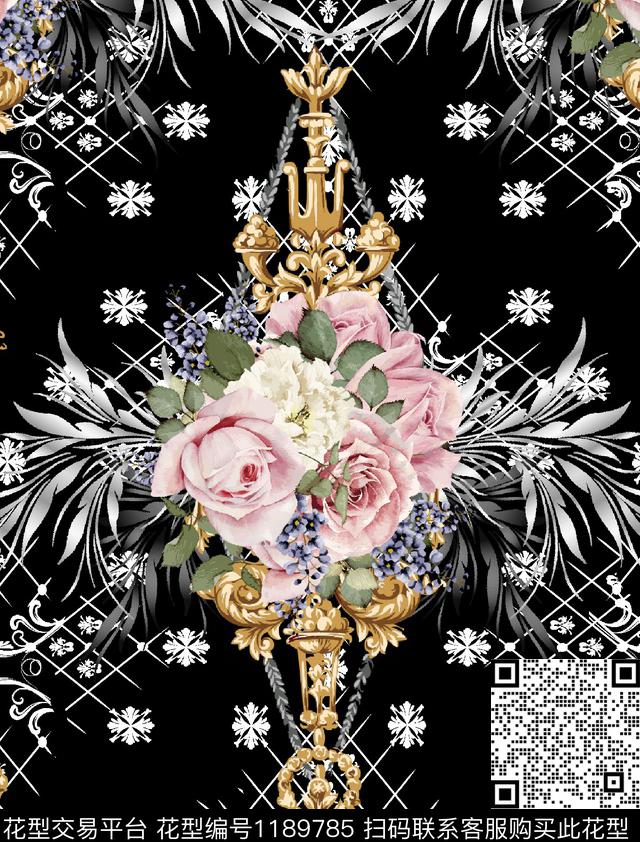 24.jpg - 1189785 - 数码花型 大花 花卉 - 数码印花花型 － 女装花型设计 － 瓦栏