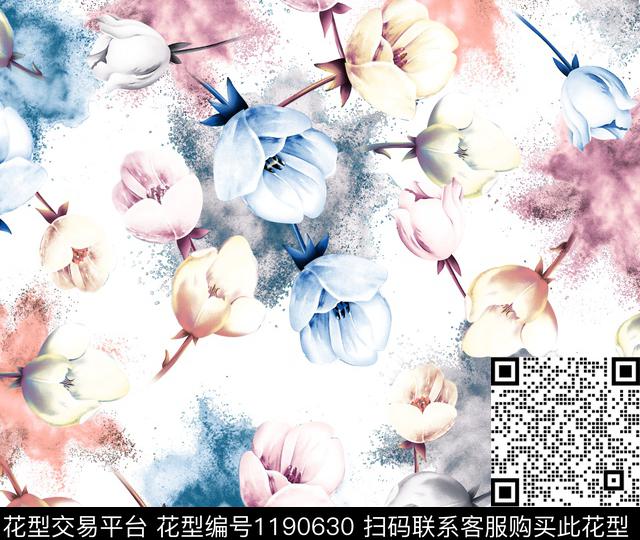 2016690327b.jpg - 1190630 - 数码花型 女装 抽象 - 数码印花花型 － 女装花型设计 － 瓦栏