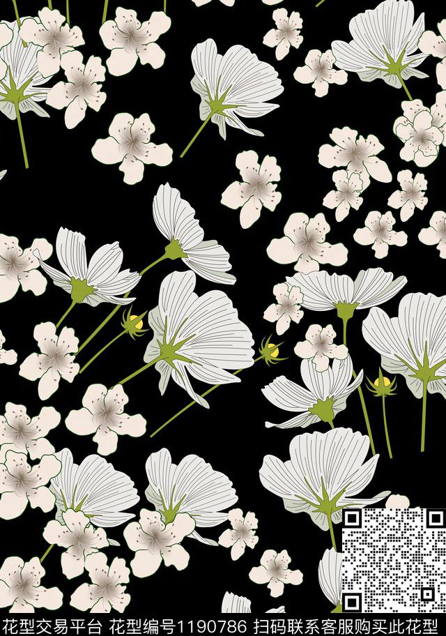 228.jpg - 1190786 - 数码花型 花卉 大牌风 - 传统印花花型 － 女装花型设计 － 瓦栏