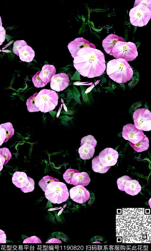 唯美小清新花卉裙.jpg - 1190820 - 数码花型 女装 花卉 - 数码印花花型 － 女装花型设计 － 瓦栏