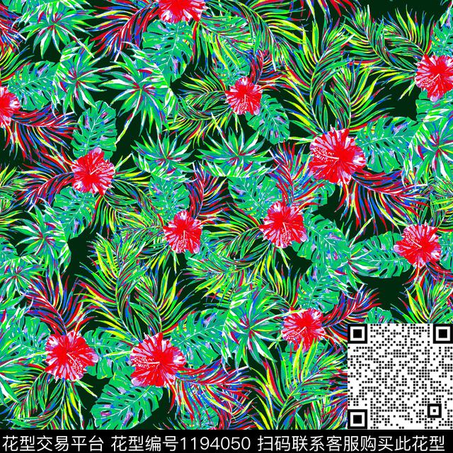 190406-01.jpg - 1194050 - 数码花型 男装 花卉 - 数码印花花型 － 女装花型设计 － 瓦栏
