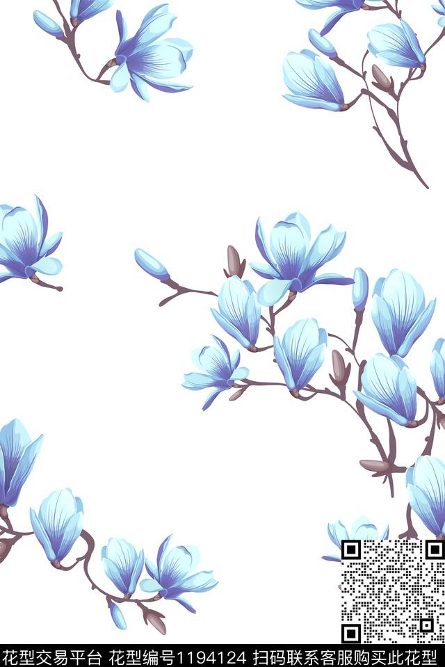 夏风2.jpg - 1194124 - 春夏花型 大牌风 传统花型 - 数码印花花型 － 女装花型设计 － 瓦栏
