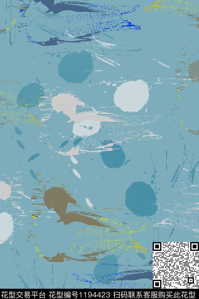 190216-青蓝雅韵-8-00.jpg - 1194423 - 抽象花卉 抽象 青蓝雅韵系列 - 数码印花花型 － 女装花型设计 － 瓦栏