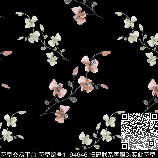 1163.jpg - 1194646 - 水彩花卉 花卉 传统花型 - 传统印花花型 － 女装花型设计 － 瓦栏